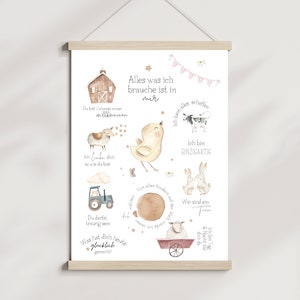 Affiche d'affirmation ferme croyances positives