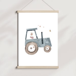 Affiche de pépinière de ferme de tracteurs