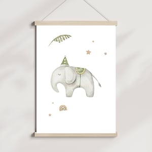 Poster Elefant Safari Kinderzimmer
