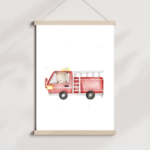 Poster beer brandweer kinderkamer