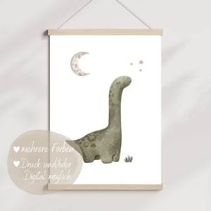 Póster habitación infantil Dino Brachiosaurus