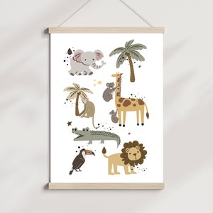 Kinderzimmerposter Safari Boho