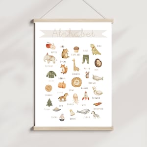 Kinderzimmerposter Alphabet Tiere