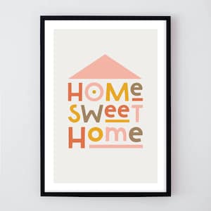 Home Sweet Home Unframed Print, Home Decor, Wall Art