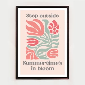 Summertime's in Bloom, Unframed Song lyric inspired Print, Home Decor, Music Print, Pop, Indie Rock