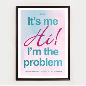 Ich bin's, ungerahmter Songtext, Musikposter, Wanddekor, Kunstdruck, Wandkunst, Wohndekor