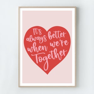 Better together, Jack Johnson, Unframed Song Lyric Print, Music Poster, Wall Decor, Pop, Rock