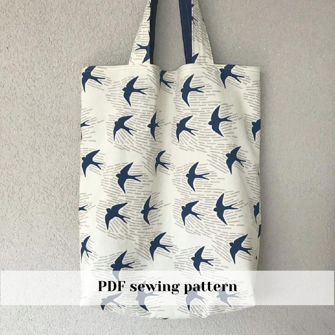 Reversible Tote Bag Sewing Pattern PDF | Beginner Friendly Shopper Bag ...