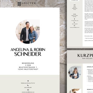 Wohnungsbewerbung | Vorlage | Deutsch | für Word & Mac Apple Pages | Single Paare Familie | modern elegant | Download | Bewerbung Wohnung