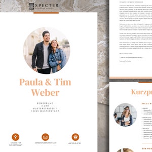 Wohnungsbewerbung für Singles/Paare/Familien | Vorlage | Deutsch | Word & Pages | Sofort-Download