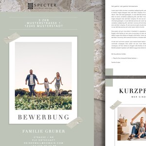 Solicitud de Apartamento / Plantilla / Alemán / Para Word & Mac Apple Pages / Familia Pareja Soltera / moderno y elegante / Descarga Instantánea