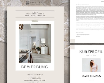 Application for Apartment | Template | German | For Word & Mac Apple Pages | Single Couple Family | modern and elegant | Instant Download
