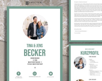 Application for Apartment | Template | German | For Word & Mac Apple Pages | Single Couple Family | modern and elegant | Instant Download