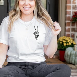 Skeleton Peace Sign T-Shirt