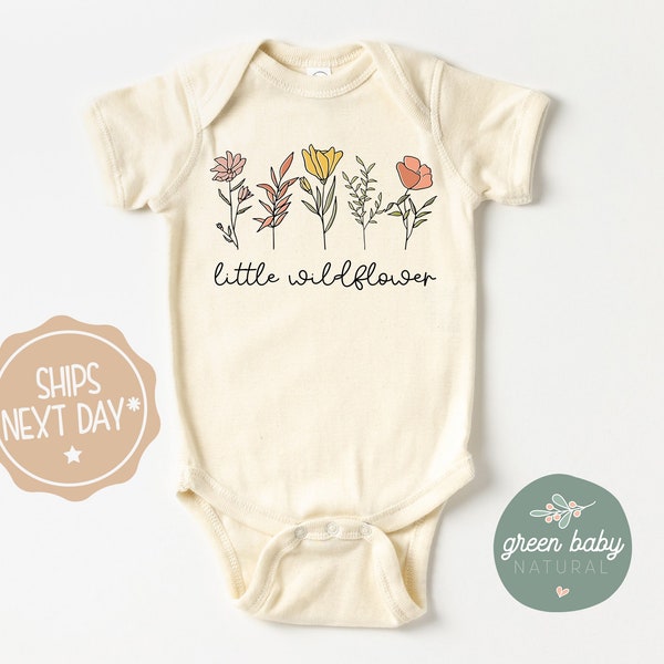 Little Wildflower Baby Clothes, Girl Outfit, Flower Baby Outfit, Boho Girl Clothes, Boho Clothes, Baby Shower Gift, Girl Tee, Flower Onesie®
