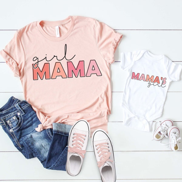 Mommy and Me Shirts, Girl Mama Shirt, Mama's Girl Shirts, Retro Mom and Daughter Shirts, Mother's Day Matching Shirt, Matching Mommy And Me