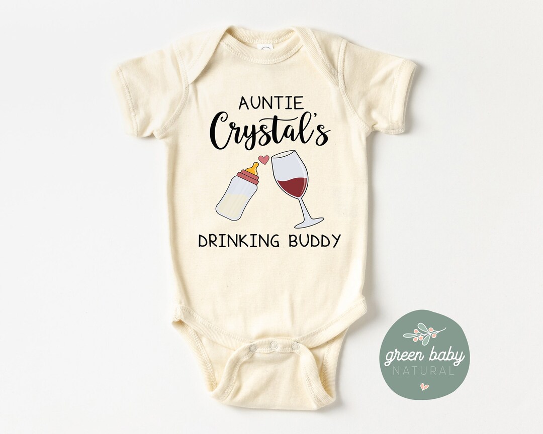 Auntie's Drinking Buddy Baby Onesie®, Baby Shower Gift From Auntie