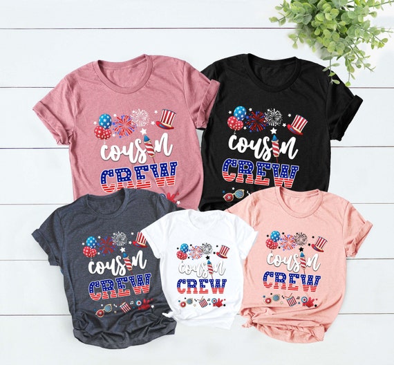 Crazy Cousin Crew T-Shirt Matching Fourth Of July Group Crazy Cousin Crew T-Shirt Matching Fourth Of July Group