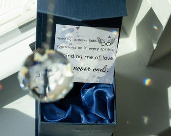 Crystal Rainbow Suncatcher, Sympathy Grief Memorial Gift