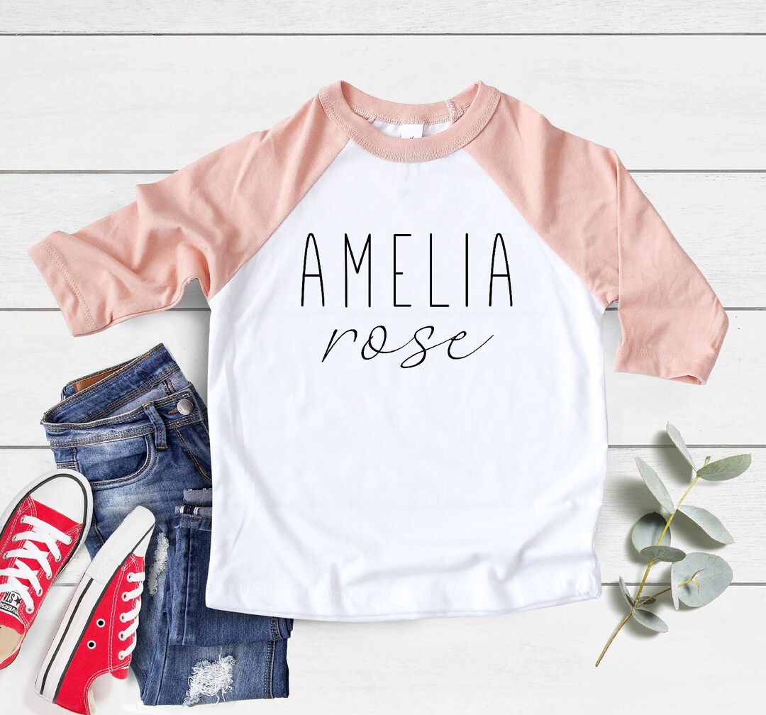 Personalized Girl Name Shirt, Boho Girls Name Kids Shirt, Personalized Kids Name Shirt