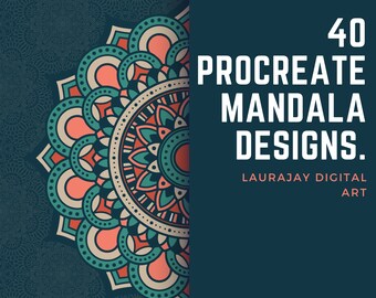 Mandala Designs | 40 Procreate Stamp Brushset | Digital Download| Instant Availability |