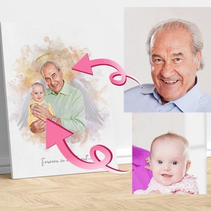 Combine Photos into a Drawing - Add Person to Photo - Add Deceased Loved One to Photo - Family Portrait From Different Photos - Add Someone