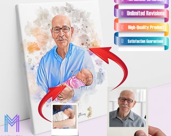 Ajouter une personne à une photo, Ajouter une personne à une photo de famille, Ajouter une photo d'un être cher décédé, Peinture commémorative représentant des êtres chers décédés