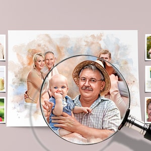 Combinez des photos pour en faire un dessin Ajoutez une personne à la photo Ajoutez un être cher décédé à la photo Portrait de famille à partir de différentes photos Ajoutez une personne image 3