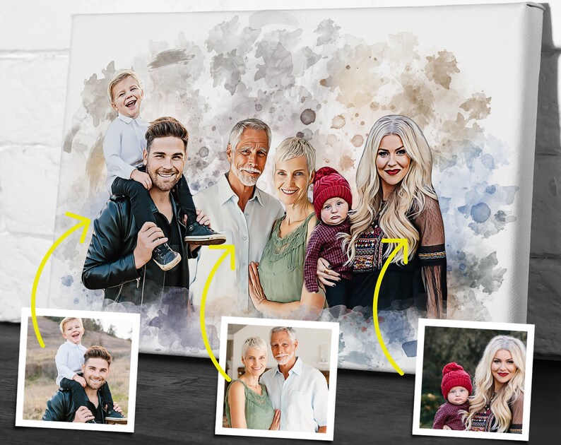 Combinez des photos pour en faire un dessin Ajoutez une personne à la photo Ajoutez un être cher décédé à la photo Portrait de famille à partir de différentes photos Ajoutez une personne image 2