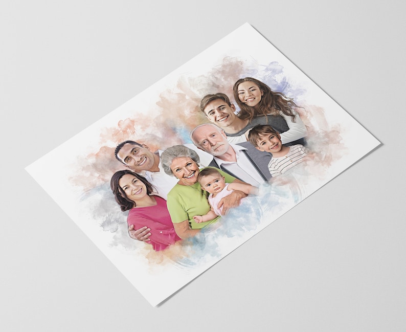 Combinez des photos pour en faire un dessin Ajoutez une personne à la photo Ajoutez un être cher décédé à la photo Portrait de famille à partir de différentes photos Ajoutez une personne image 3