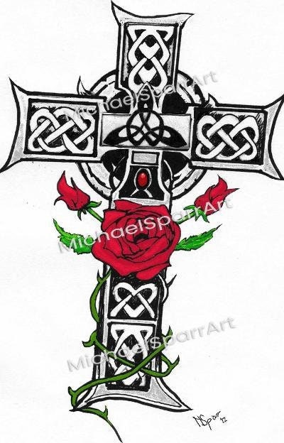 Rose Cross Digital Download - Etsy