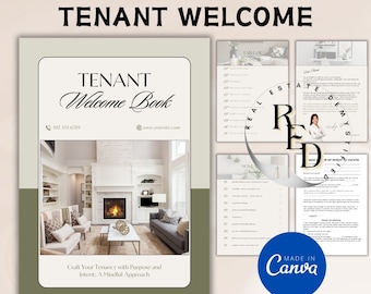 Paquete de bienvenida editable para inquilinos / Plantilla preescrita de Canva