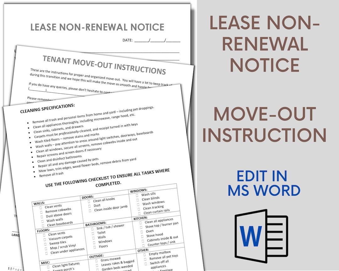 Curated visual reference: Landlord Non Renewal Notice To Tenant Photo Inspiration
