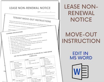 Non-Renewal of Lease Agreement - MS Word Document