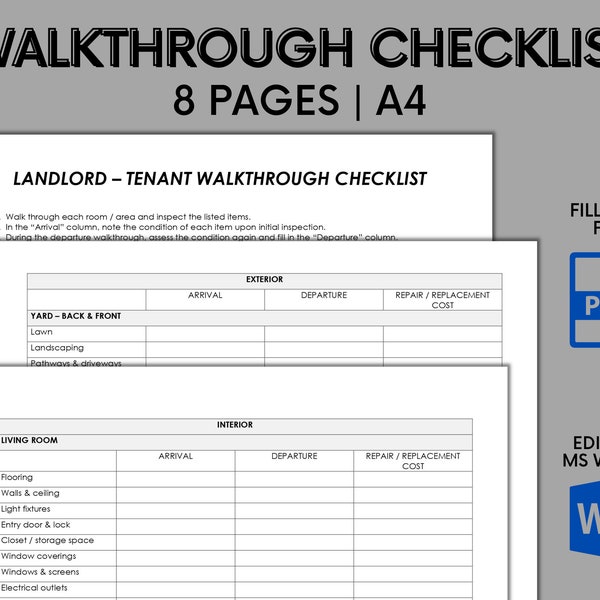 Tenant Screening Checklist Landlord Screening Checklist Landlord Form Tenant Application ...