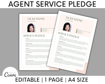 Real Estate Agent Service Pledge | Real Estate Marketing | 5 Point Real Estate Service Pledge to Clients | Property Manager Investor Pledge