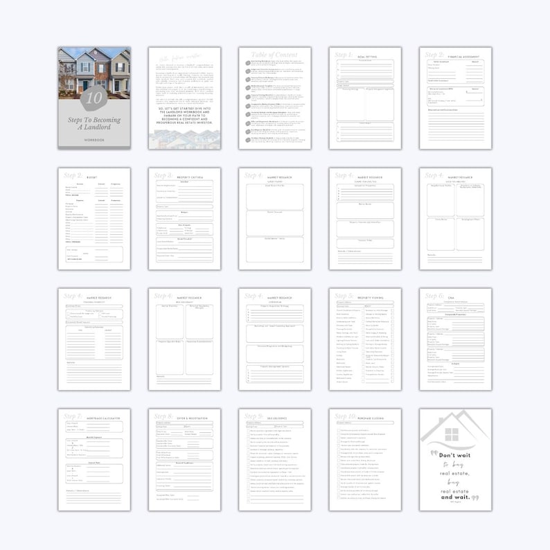 Real Estate Investing Workbook, Property Investor Guide & Landlord Planner image 3