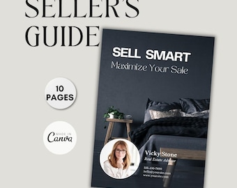 Home Seller Guide Template - Pre-Written Editable Canva Template Marketing Tool