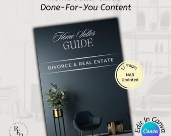 Navigating Divorce and Real Estate Guide | Pre-Written Canva Editable Template