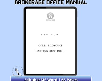 Real Estate Office Manual - Brokerage Policy & Procedures