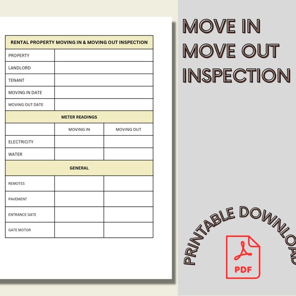 Landlord Walkthrough Checklist Etsy Landlord Walkthrough Checklist Etsy
