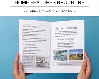 Editable Real Estate Marketing Brochure for Realtors, Home Owners, Property Investors and Property Presentations