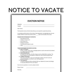 Aviso de desalojo del propietario al inquilino / Aviso de desalojo editable en MS Word / Carta de aviso de desalojo / Aviso de desalojo del propietario al inquilino