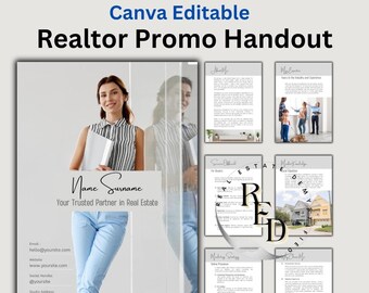Agent Spotlight Introduction or Marketing Promo Book - Editable Canva Template