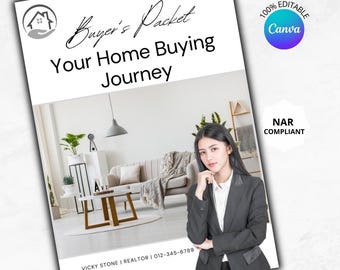 Real Estate Home Buyer Guide | NAR Settlement | Buyer Roadmap | Buyer Agent Presentation | Canva Editable Template | Home Buyer Process