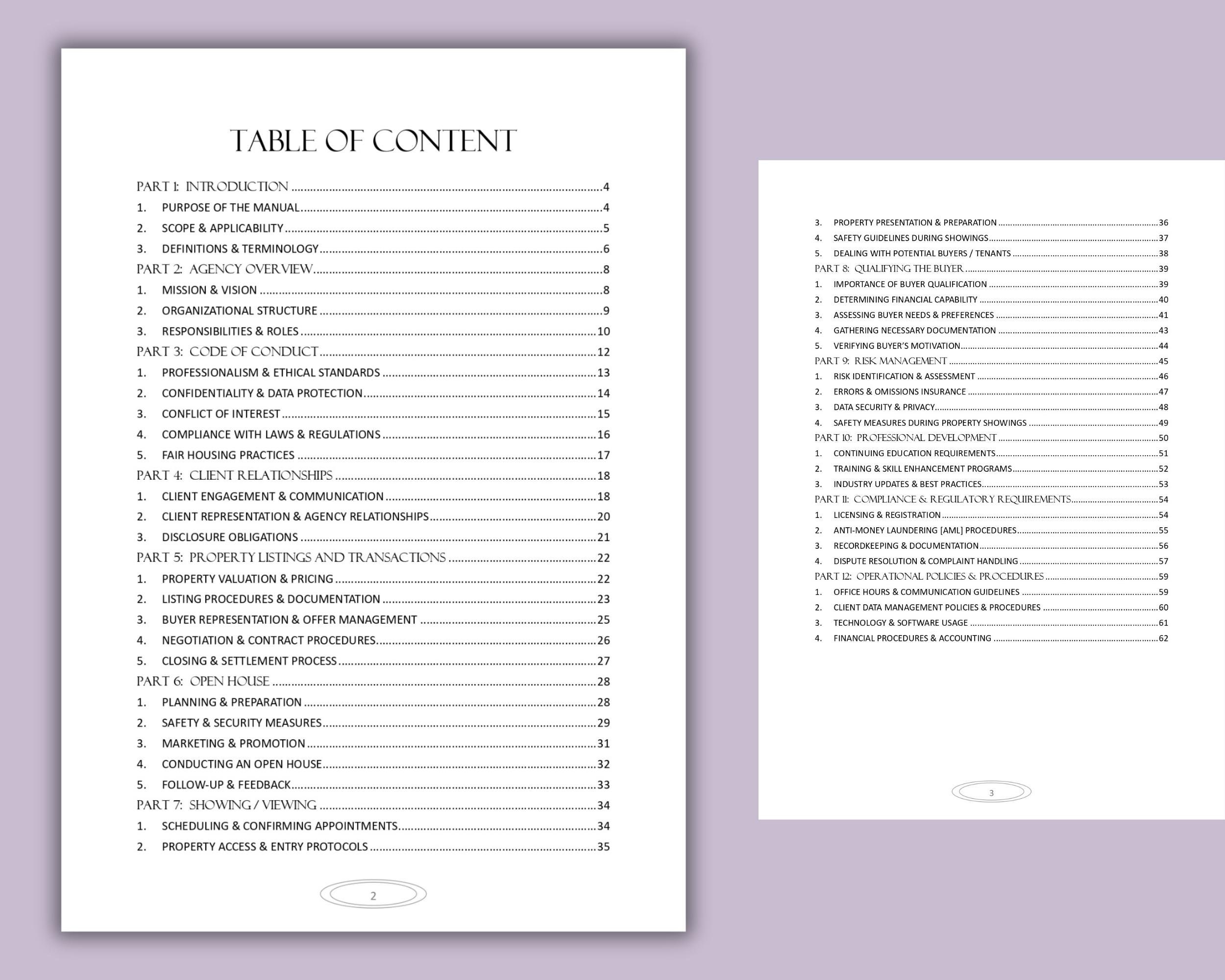 Real Estate Agents Code of Conduct Policies and Procedures Manual