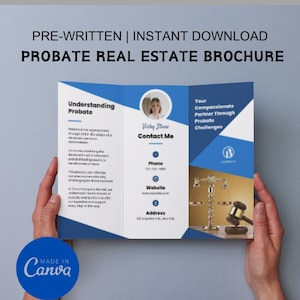 Probate Real Estate Brochure Template: Agent Marketing Flyer (Digital Download)