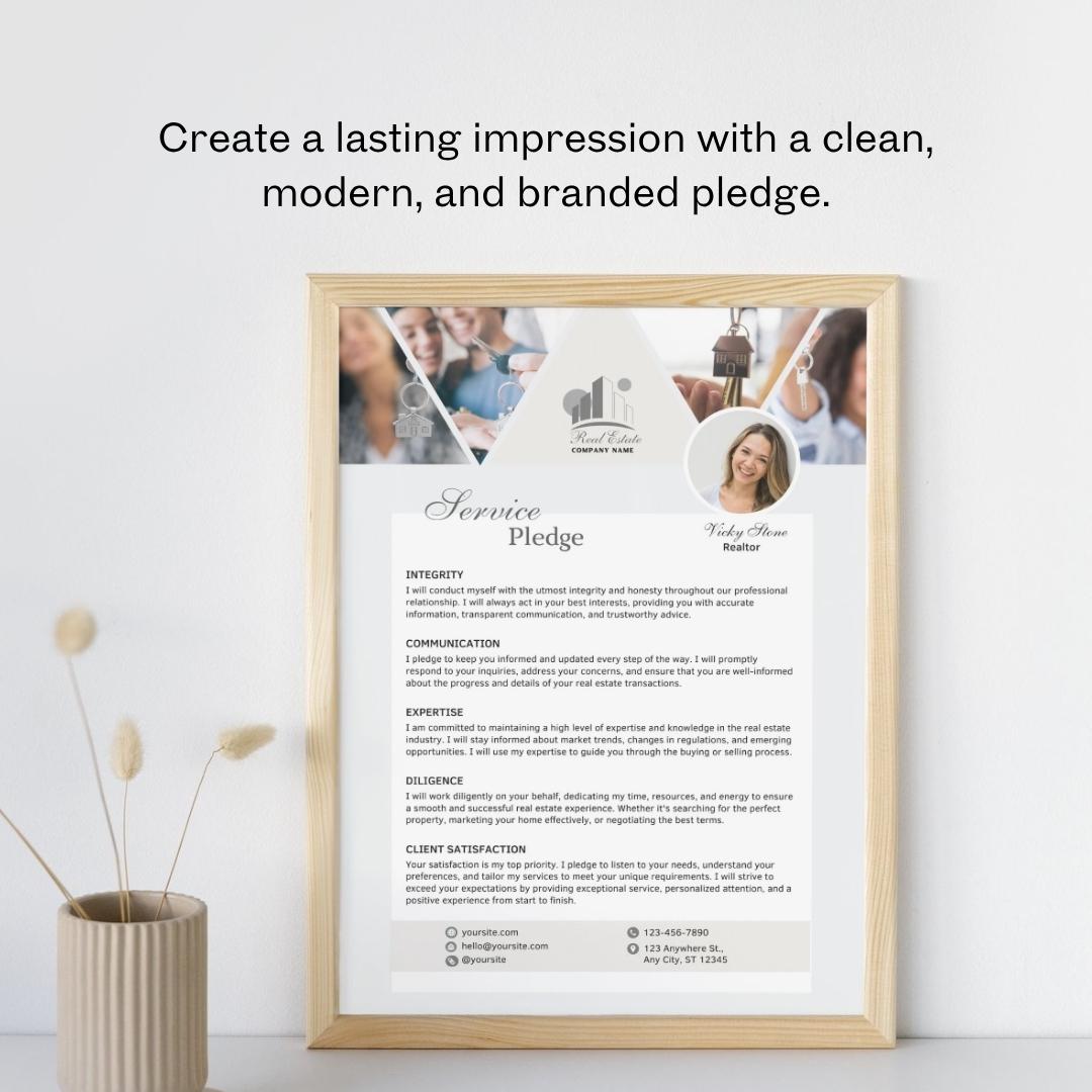 Real Estate Agent Service Promise Client Commitment Form - Canva ...
