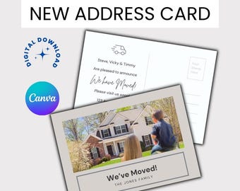 Digital “We’ve Moved” Postcard Template – Change of Address Announcement