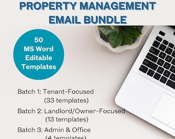 Pre-Written Property Management / Landlord Email to Tenant Bundle - MS Word Editable
